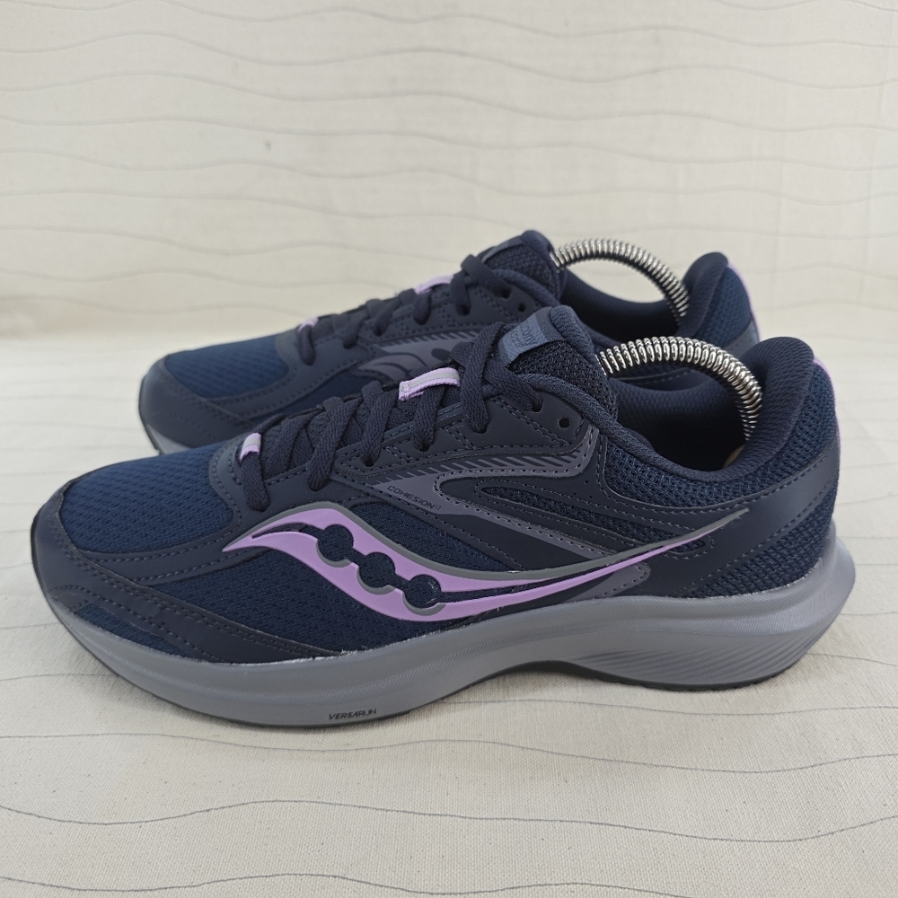 Saucony Womens Cohesion 17 Navy Blue Running Shoes Sneakers 10944-209 Size 9 EUC - Picture 2 of 10